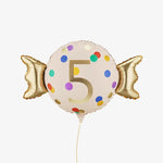 Globo Foil Caramelo 61 x 37 cm Número 5