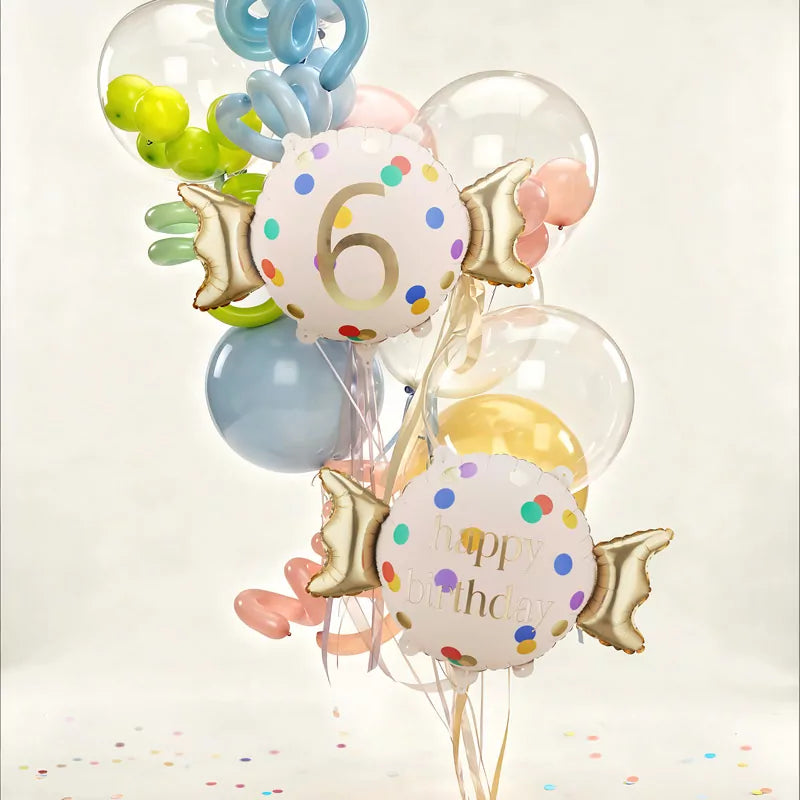 Globo Foil Caramelo 61 x 37 cm Número 6