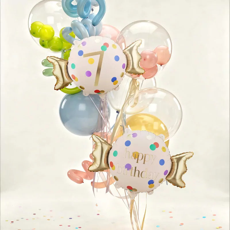 Globo Foil Caramelo 61 x 37 cm Número 7