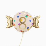 Globo Foil Caramelo 61 x 37 cm Número 8