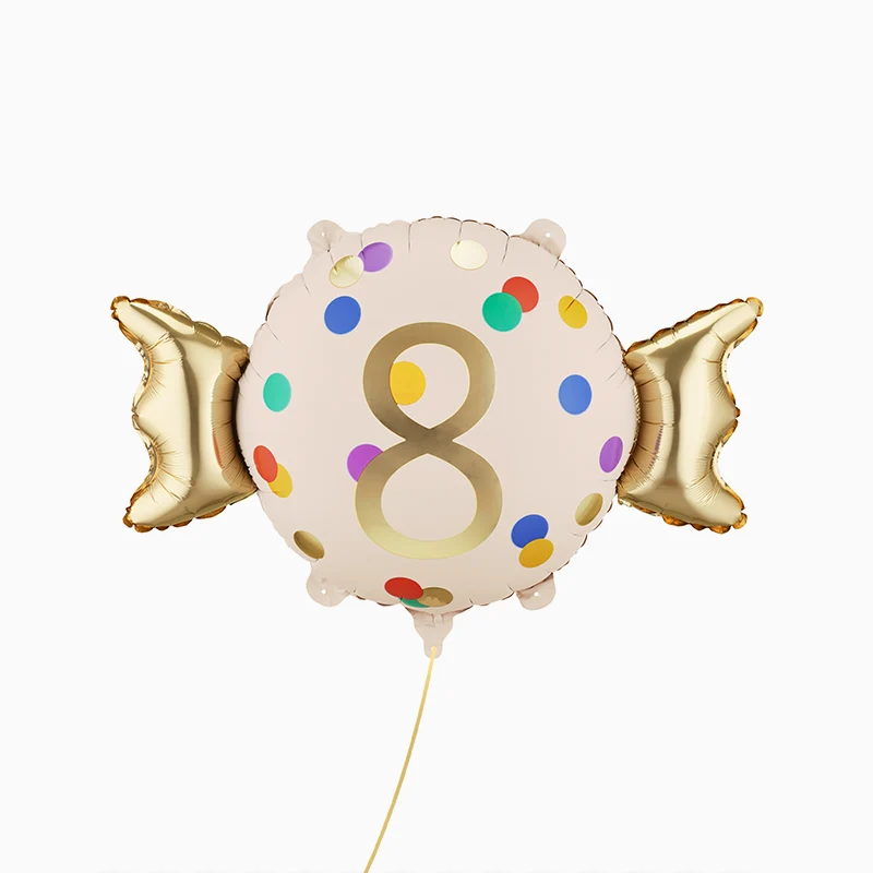 Globo Foil Caramelo 61 x 37 cm Número 8