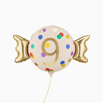 Globo Foil Caramelo 61 x 37 cm Número 9