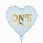 Globo Foil 45 cm Corazón 'One' Azul Pastel