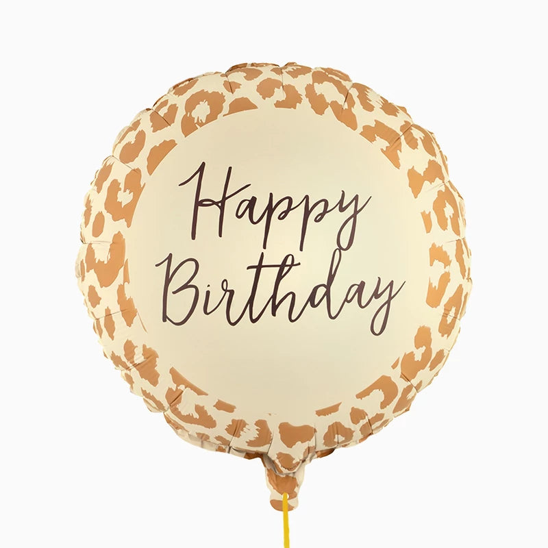 Globo Foil Redondo Ø 35 cm 'Happy Birthday' Animal Print Safari