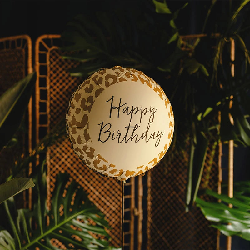 Globo Foil Redondo Ø 35 cm 'Happy Birthday' Animal Print Safari