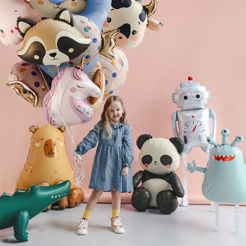 Globo con Base Foil 37 x 80 cm Robot