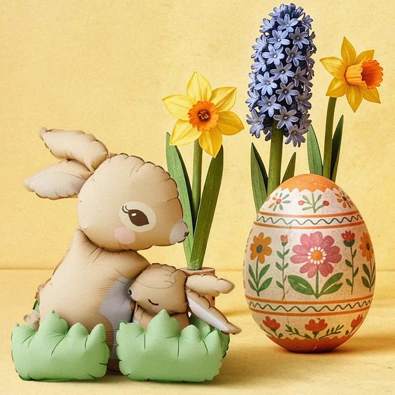 Globo Foil Pie Conejitos 51 x 60 cm (Sin Helio)