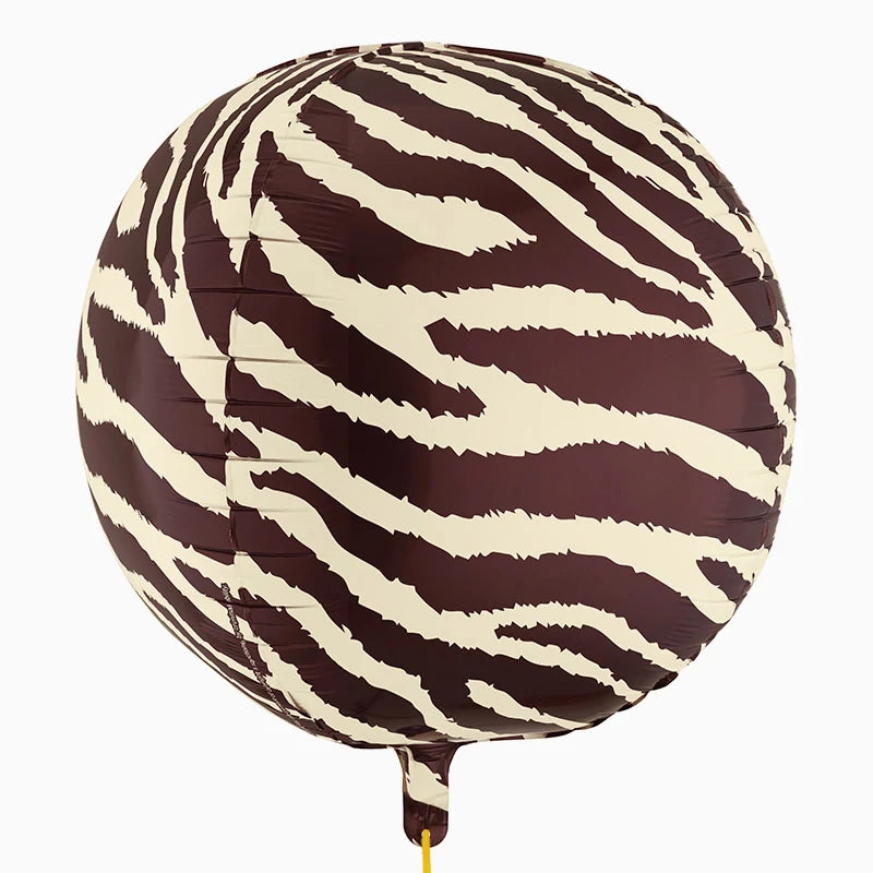 Globo Foil Orbit 75 cm Estampado Cebra Safari
