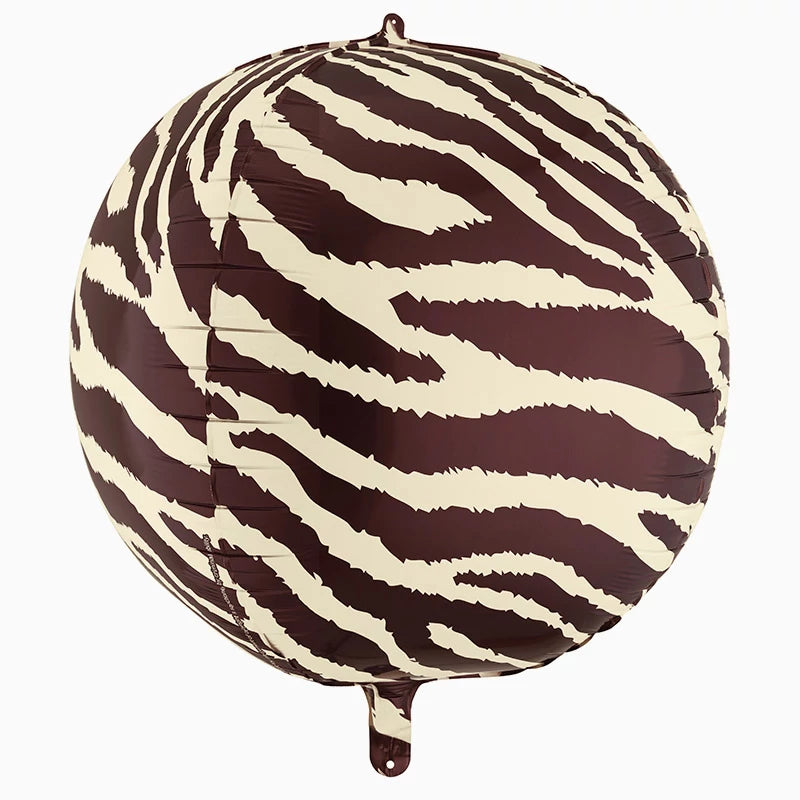 Inspiracion con Globo Foil Orbit 75 cm Estampado Cebra Safari