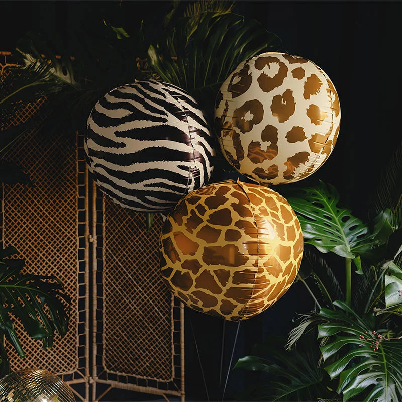Globo Foil Orbit 75 cm Estampado Guepardo Safari