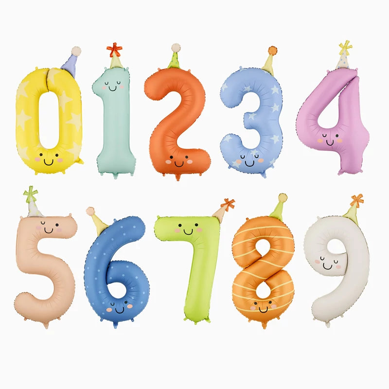 Globo Foil Número Mediano 86 cm Diseños Surtidos