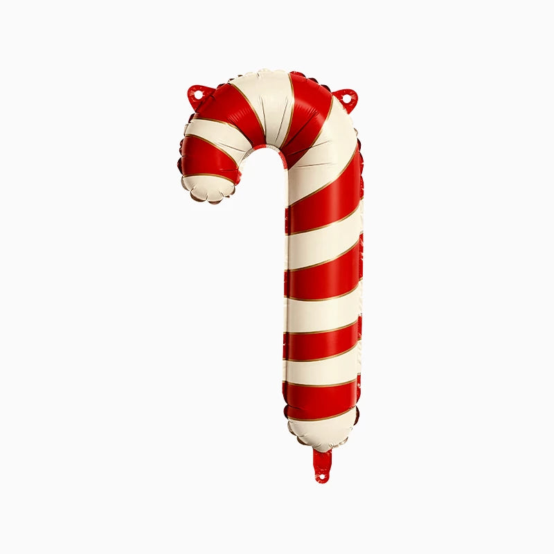 Set Globos Foil Navidad 15.5 x 31 cm Bastón Caramelo (5 uds)