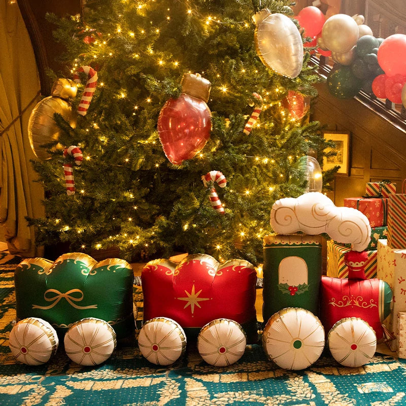 XXL Folienballon 221 x 96 cm Weihnachtszug (kein Helium)