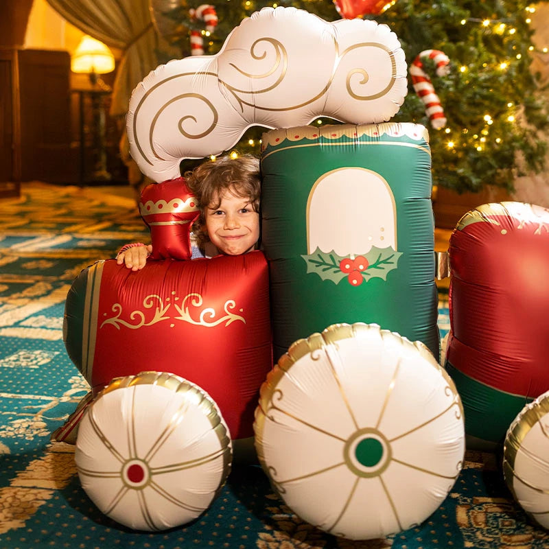 XXL Folienballon 221 x 96 cm Weihnachtszug (kein Helium)