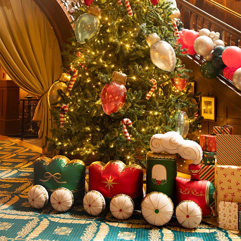 XXL Folienballon 221 x 96 cm Weihnachtszug (kein Helium)