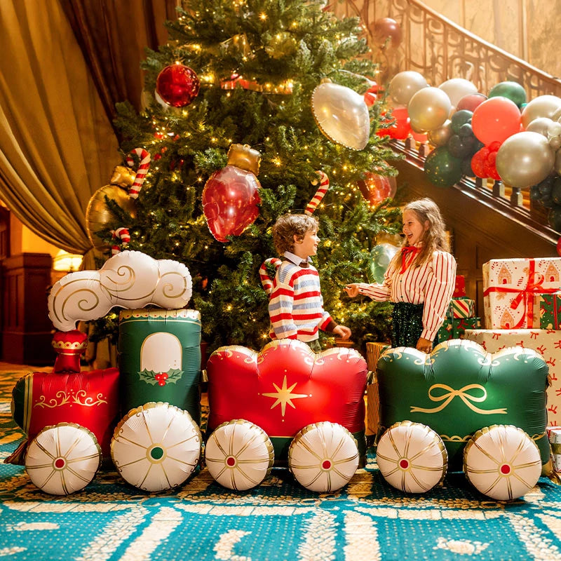 XXL Folienballon 221 x 96 cm Weihnachtszug (kein Helium)