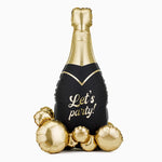 Folienballon 79 x 114 cm Flasche mit Blasen „Let's Party!“