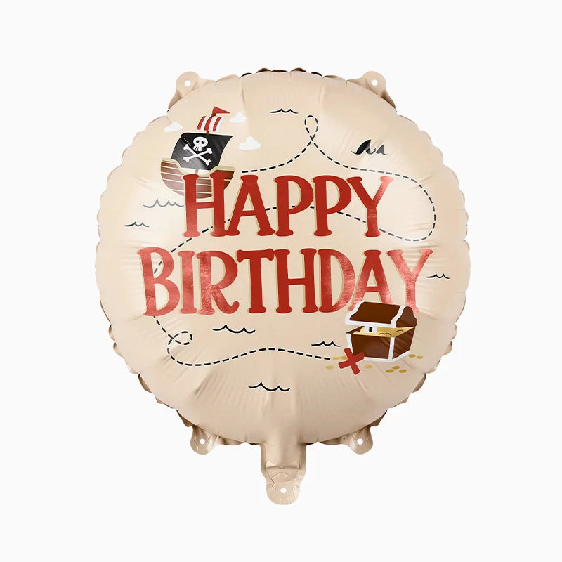 Globo Foil Redondo Ø 35 cm 'Happy Birthday' Piratas