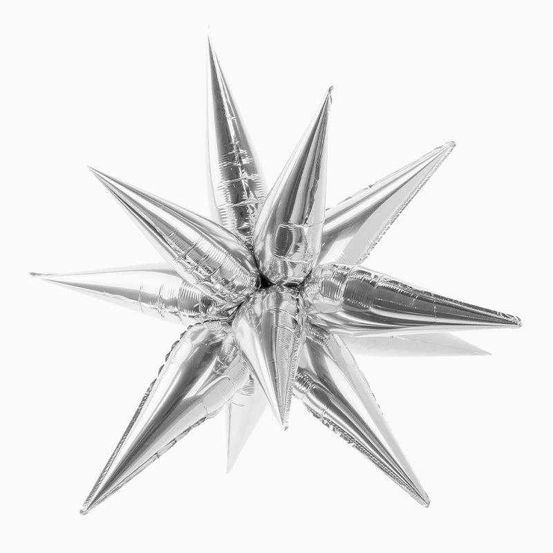 Globo Foil Estrella 3D 70 cm Plata (SIN HELIO)