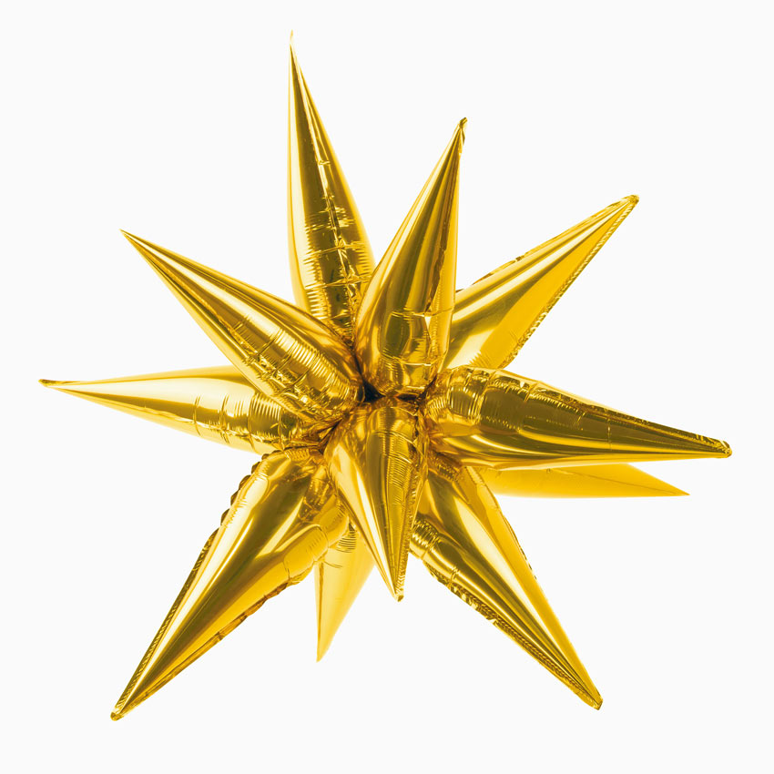 Globo Foil Estrella 3D Oro