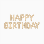 GUIRNALDA GLOBOS 'HAppy Birthday' Beige