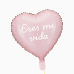 FOIL Balloon 45 cm Pink Heart Personalized Phrase White Vinyl