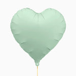 Globo Foil 45 cm Corazón Verde Pastel