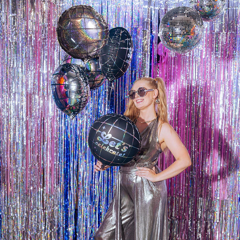 Set Globos Foil Redondo Ø 35 cm 'Let's celebrate!'