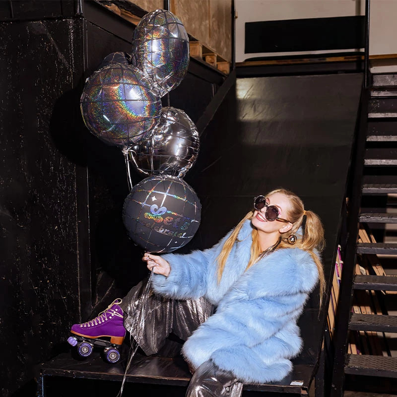 Set Globos Foil Redondo Ø 35 cm 'Let's celebrate!'