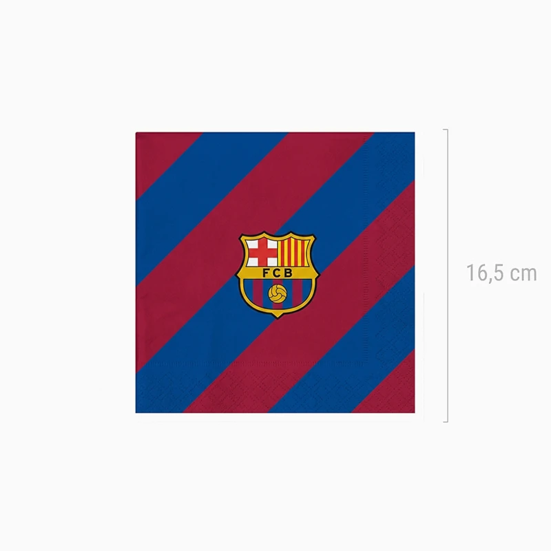 Servilleta Papel 33 x 33 cm FC Barcelona Franjas Blaugrana