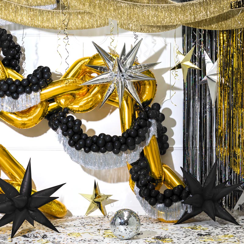 Guirnalda Flecos Metalizada 20 x 150 cm Plata