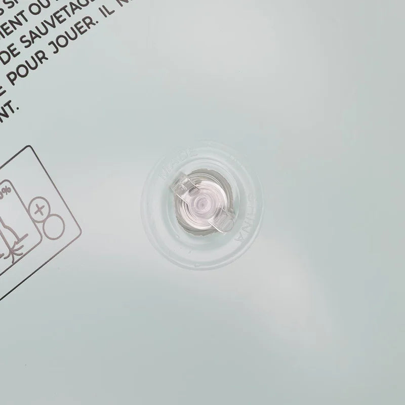 Flotador Azul Pastel con Glitter Plata