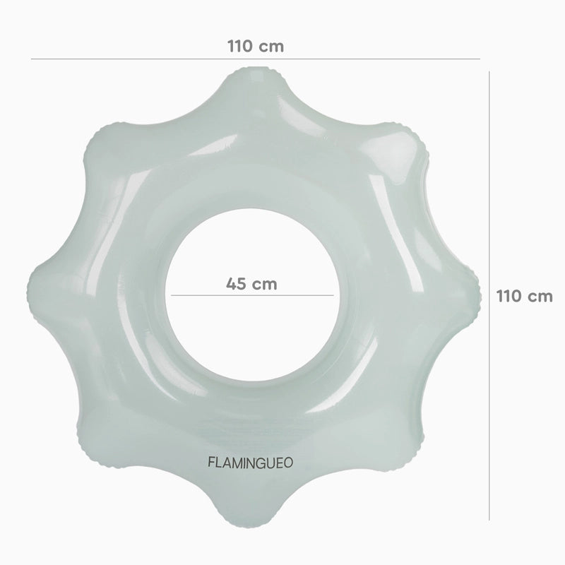 Flotador Azul Pastel con Glitter Plata