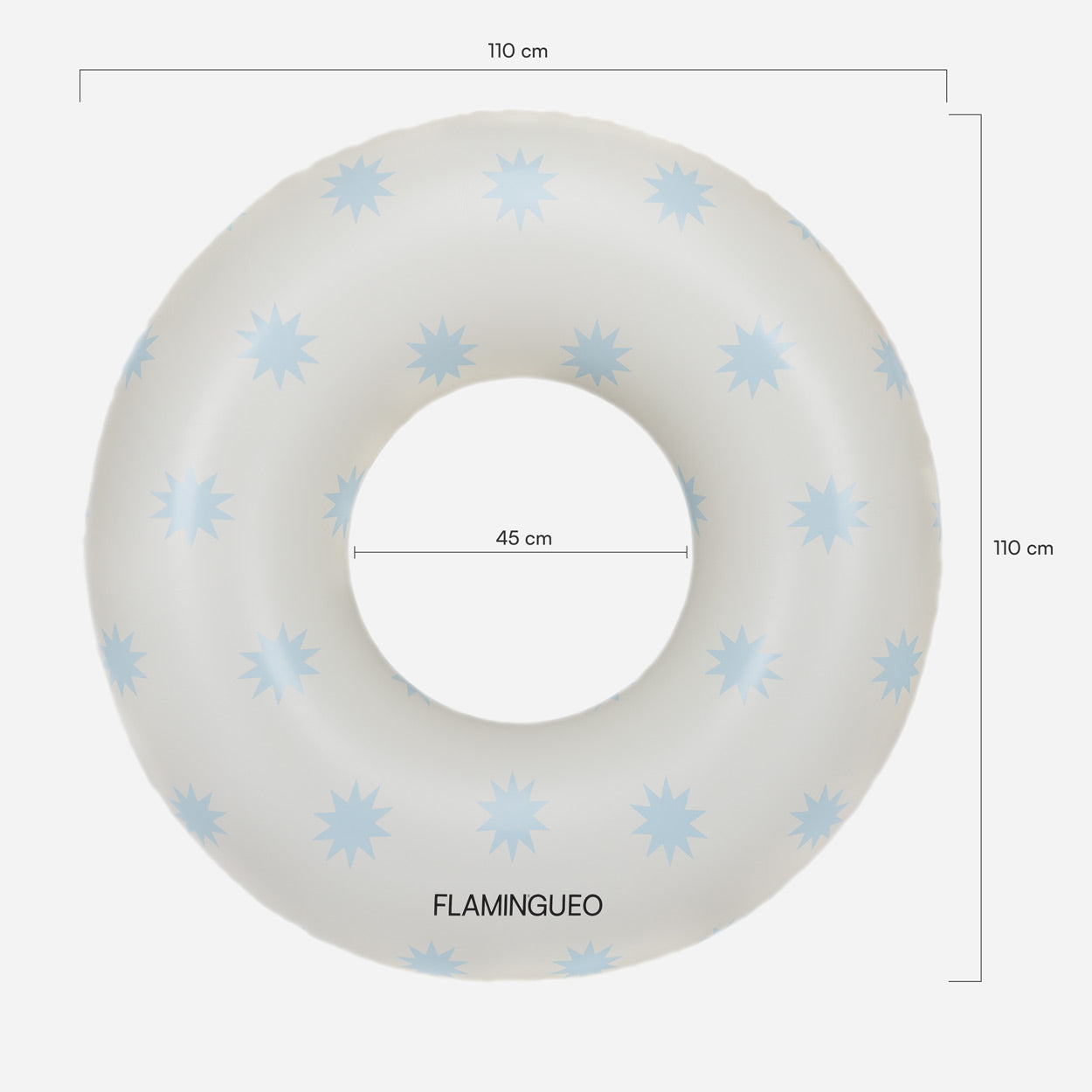 Inspiracion con Flotador Donut Blanco Estrellas Azules