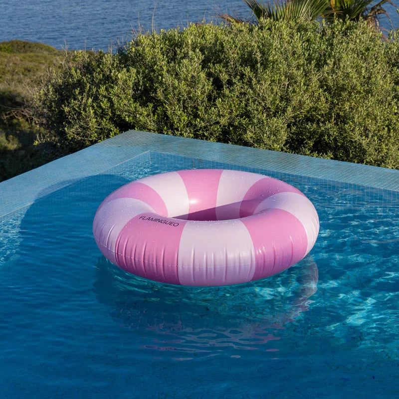 Flotador Donut Rosa Pastel Rayas