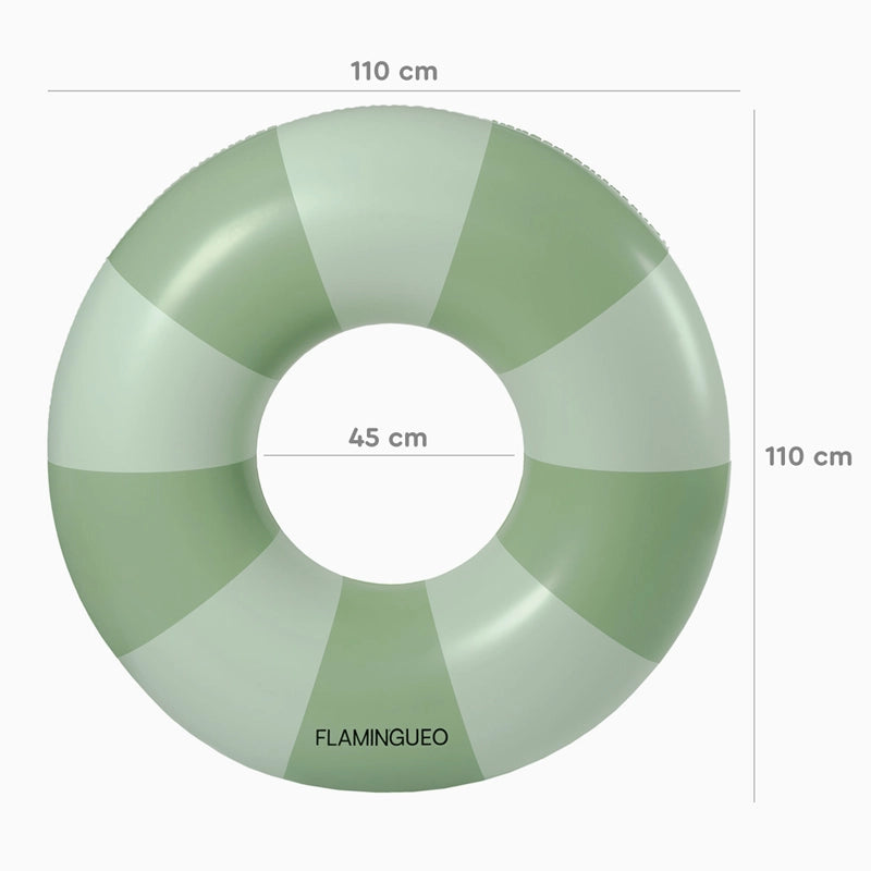 Floor Donut Green Pastel stripes