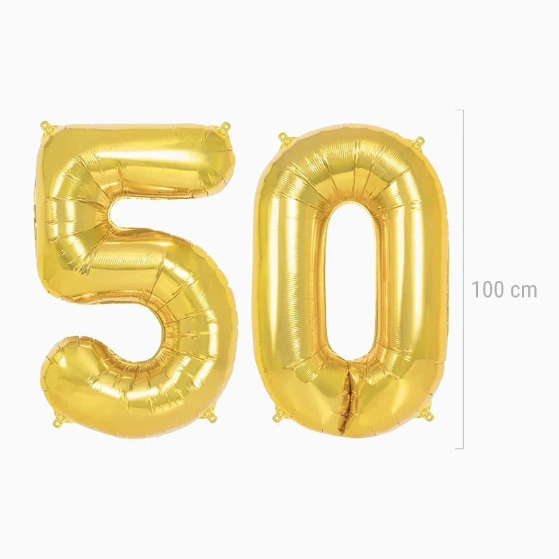 Globo Foil 50 Cumpleaños Oro