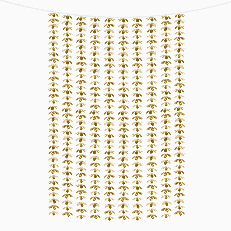 Cortina de festa - ouro, 100x210cm