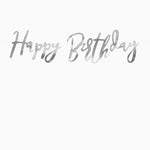 Guirnalda Cartón 'Happy Birthday' Plata