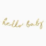 Banner kleiner Stern - Hallo Baby, Dorado, 18x70 cm