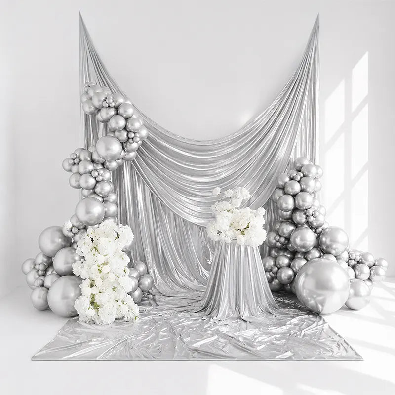 Latexballon 30 cm Metallic Silber