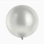 Jumbo-Metallic-Latexballon XL 60 cm Silber