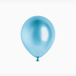 Ballon Latex 12 cm Bleu Métallisé