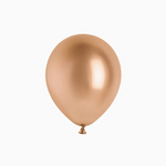 Ballon en latex 12 cm or rose métallisé