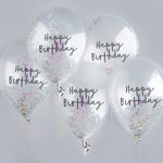 Balloon in lattice 30 cm Iridiscent Confeti 