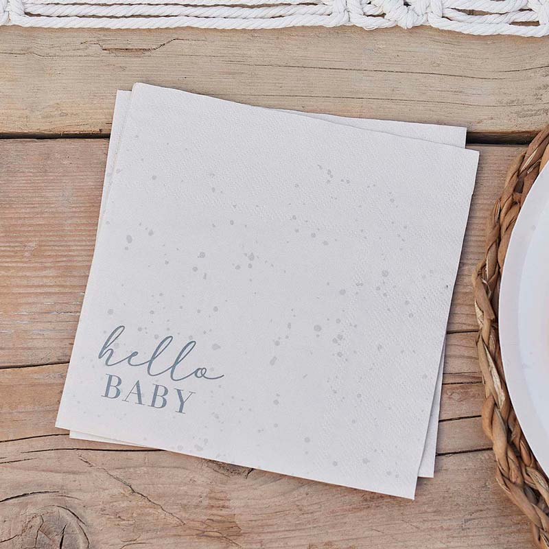 Papel "Hello Baby" guardanapos de papel