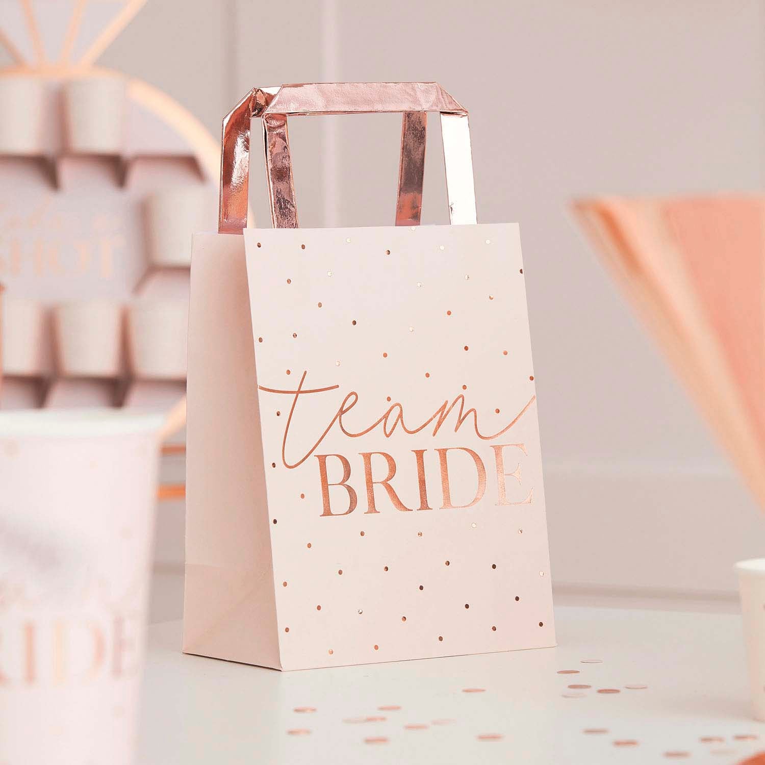 "Team Bride" gift bags