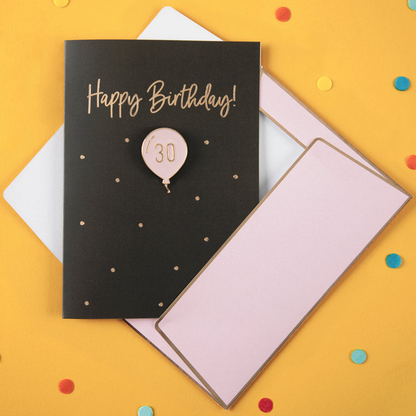 Cartão de pino "feliz aniversário" 30 aniversário