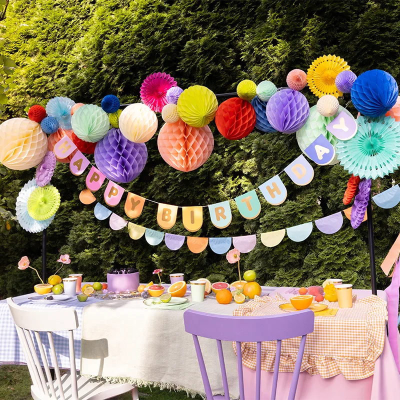 Bola Honeycomb Papel Ø 40 cm Violeta