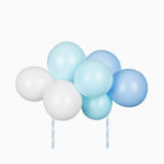 Bolo azul de balão azul